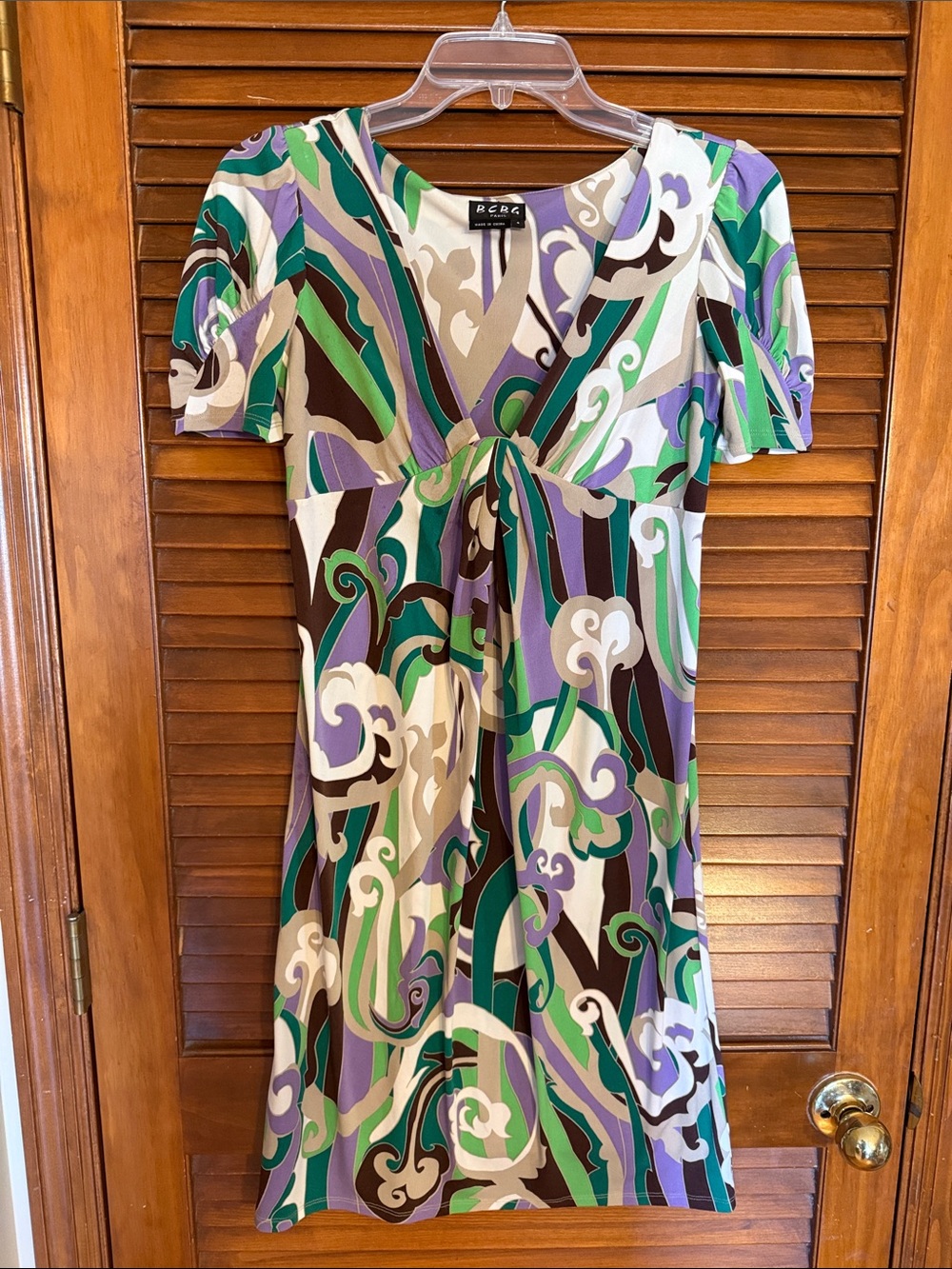 BCBG Multicolor Abstract Print Dress
